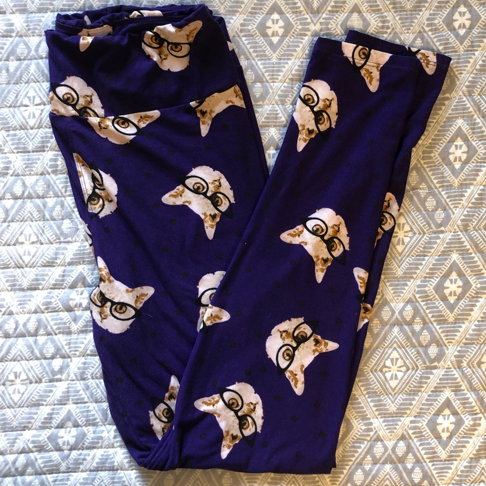Lularoe Hipster Cat TC leggings